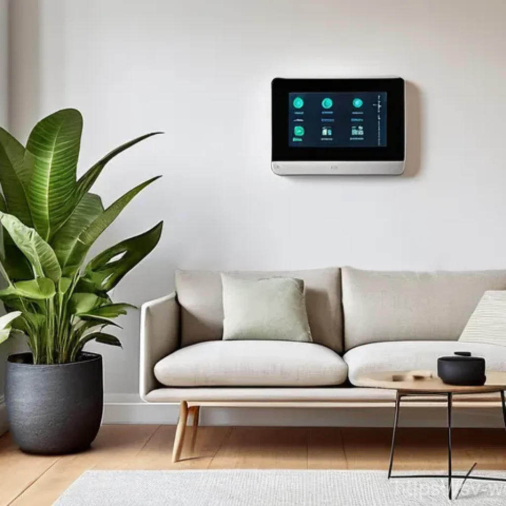가치중심 기술의 실제 적용 사례 - **Prompt:** A serene and modern Swedish living room, illuminated by abundant natural light streaming...