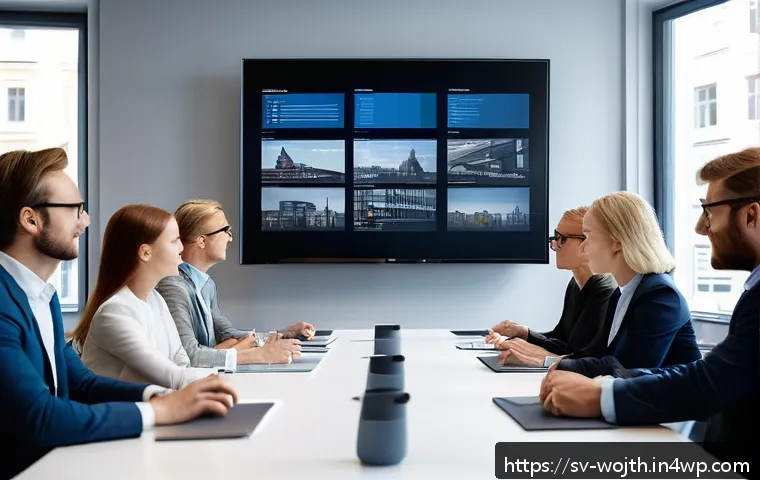 가치중심 기술 선택과 비용 관리 - A modern office meeting room in Stockholm with a diverse group of professionals gathered around a ta...