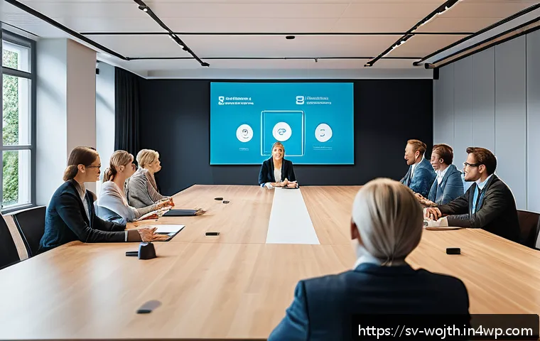 가치중심 기술 도입 시 고객 요구 사항 파악 - A modern corporate meeting room scene showing a diverse group of professionals engaged in active lis...